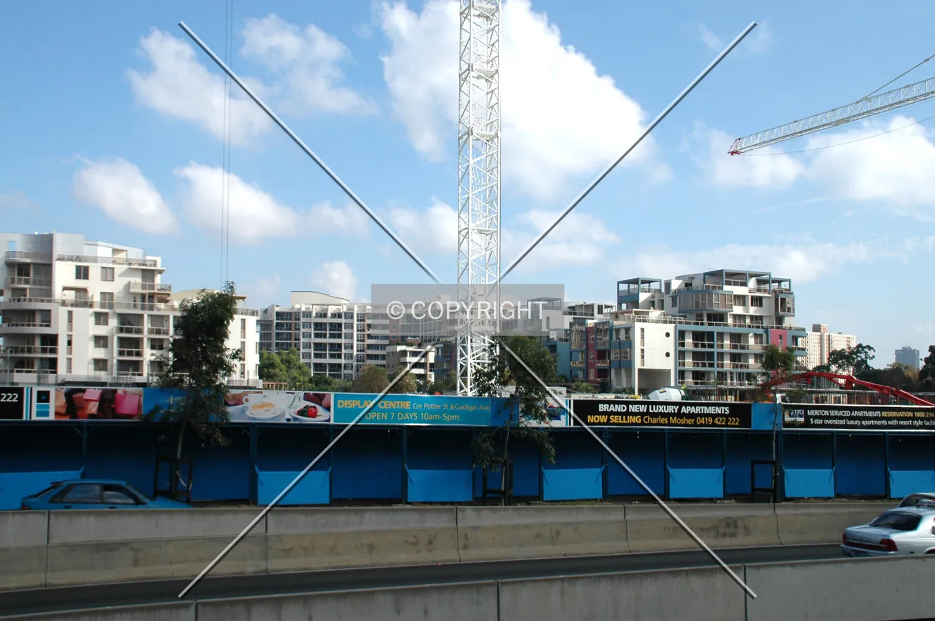 View of the site from the east