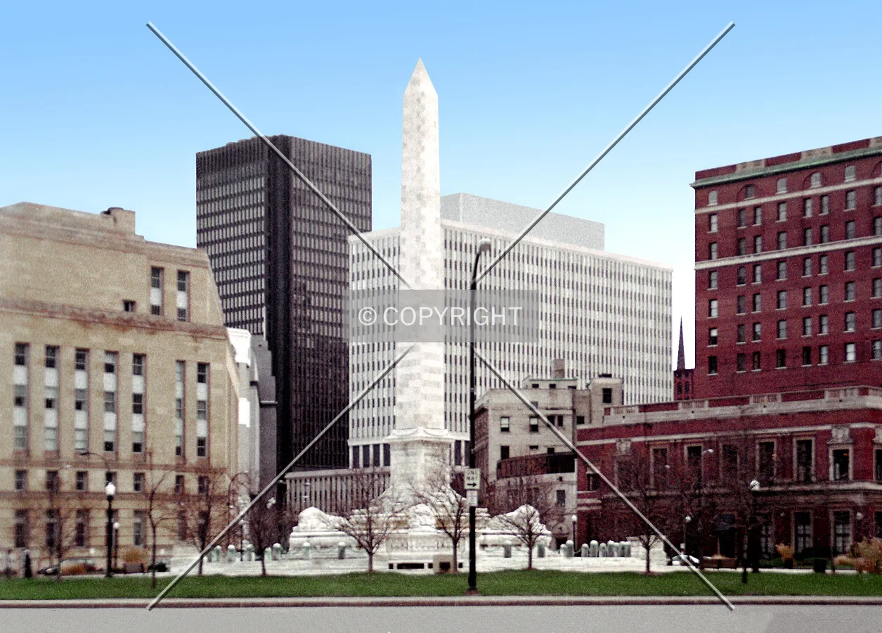 View southeast across Niagara Square toward Niagara Street