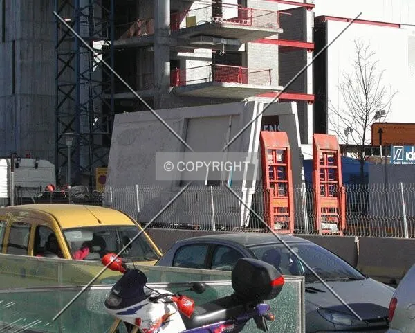 View of some facade pannels on a truck