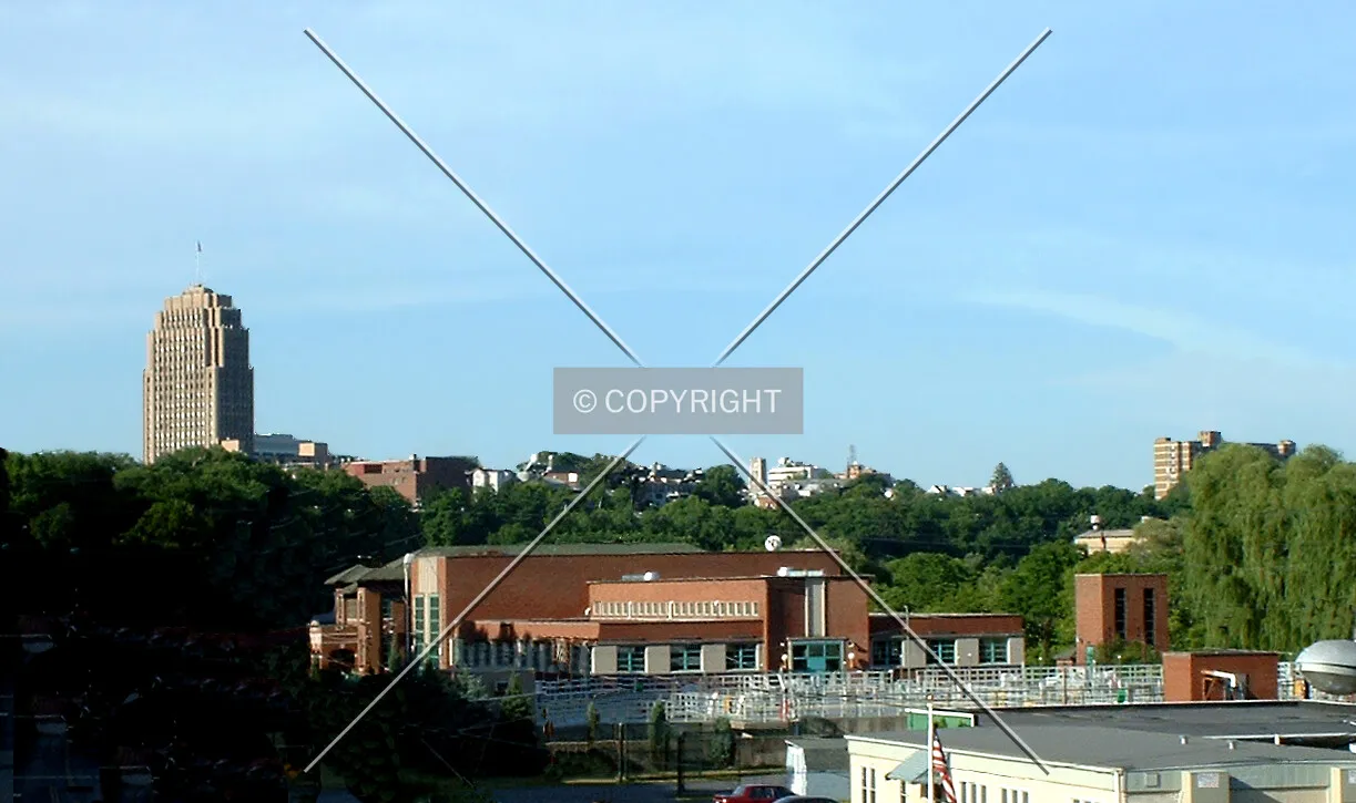 View northwest toward downtown