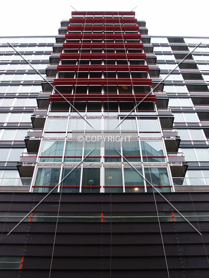 Looking up the last unfinished part of the facade