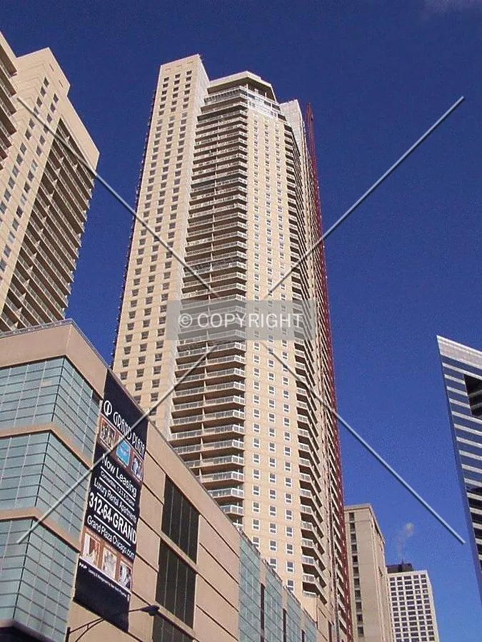 Looking up from Grand and Dearborn; 23 February 2003