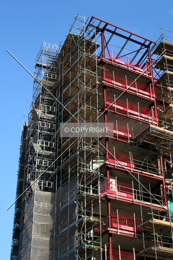 Looking up at the top corner