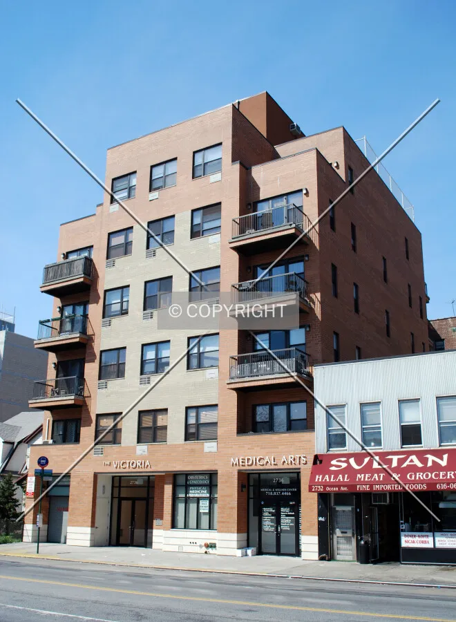 Viewed from the northeast along Ocean Avenue