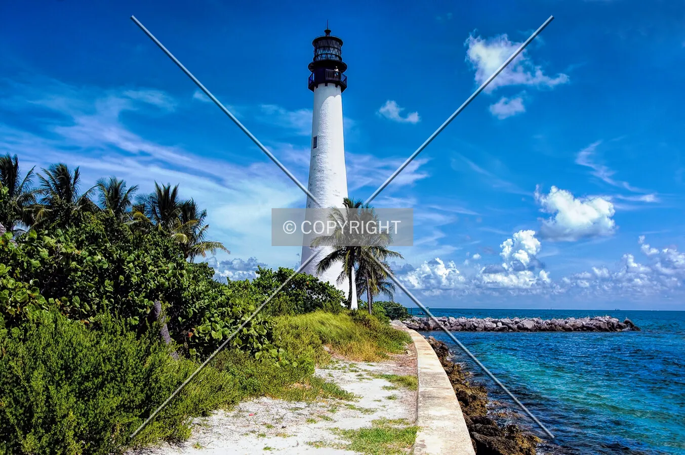 Cape Florida Lighthouse, Key Biscayne, Florida, U.S.A.