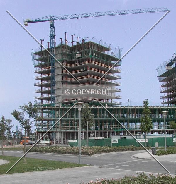 View of the building back facade