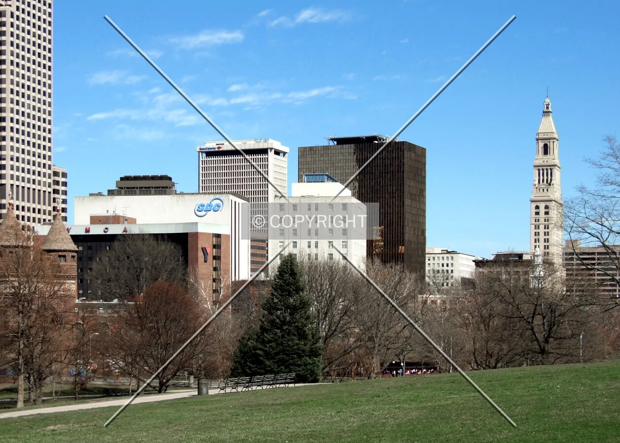 View east from Bushnell Park