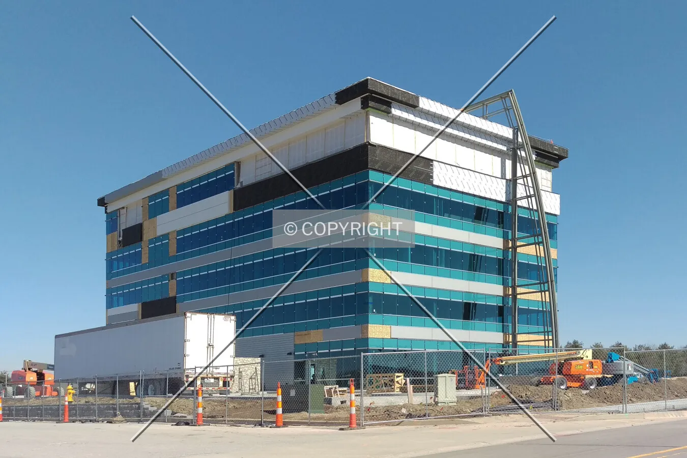 View from the southwest during construction; February 27, 2016