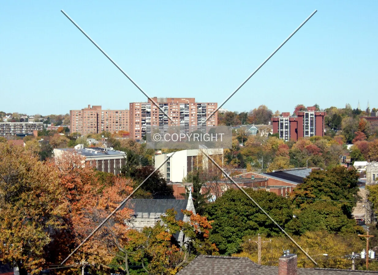 View looking north toward the intersection of James and Lodi Streets