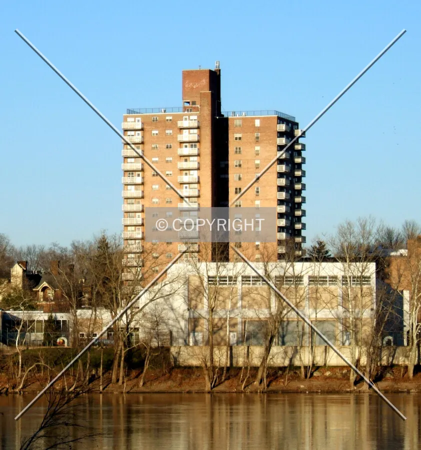 View from the southwest across the Delaware River
