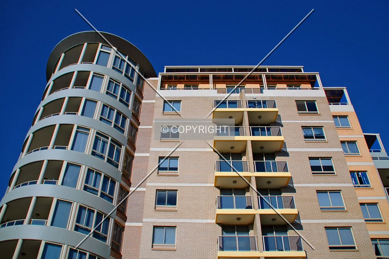 Looking up the north side