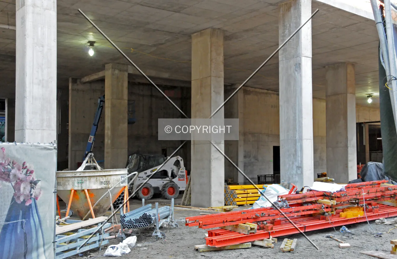 Looking into the ground floor from Erie Street