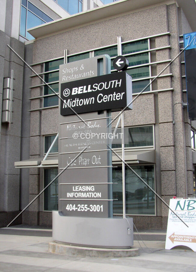 Signage off Peachtree Street NE