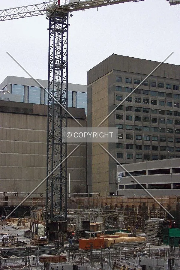 The crane as seen from Laurier Street West