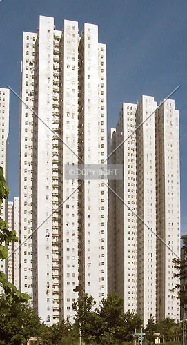 Rising in front of Tower 1 from Wan Po Road