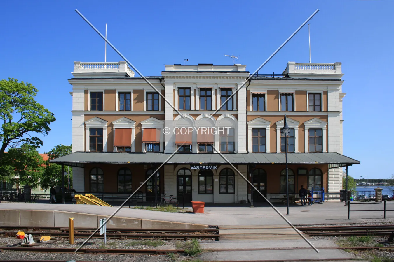 The train station building of Västervik
