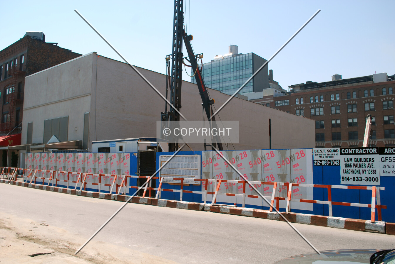 View of the site along West 28th Street