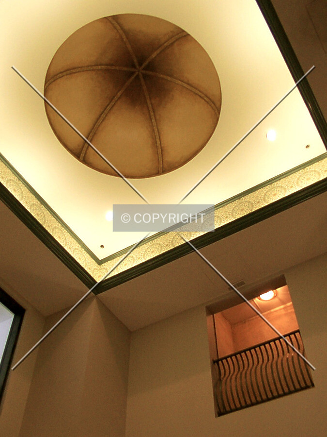 Domed ceiling over the lobby