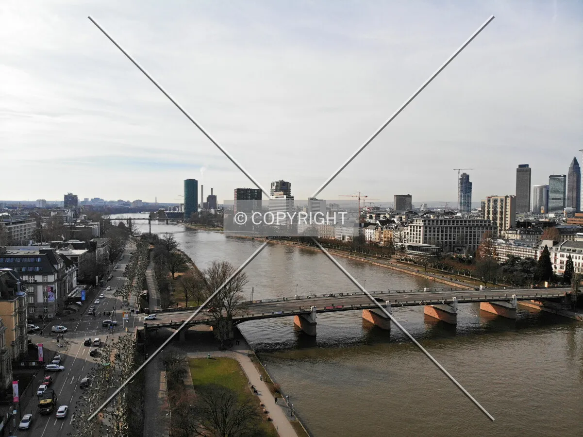 The Main river in Frankfurt