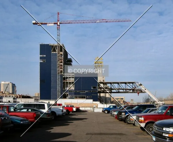 View to the west from an adjacent parking lot