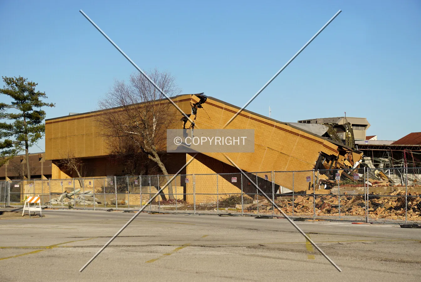View of the Macy's department store demolition from the southwest; January 6, 2018