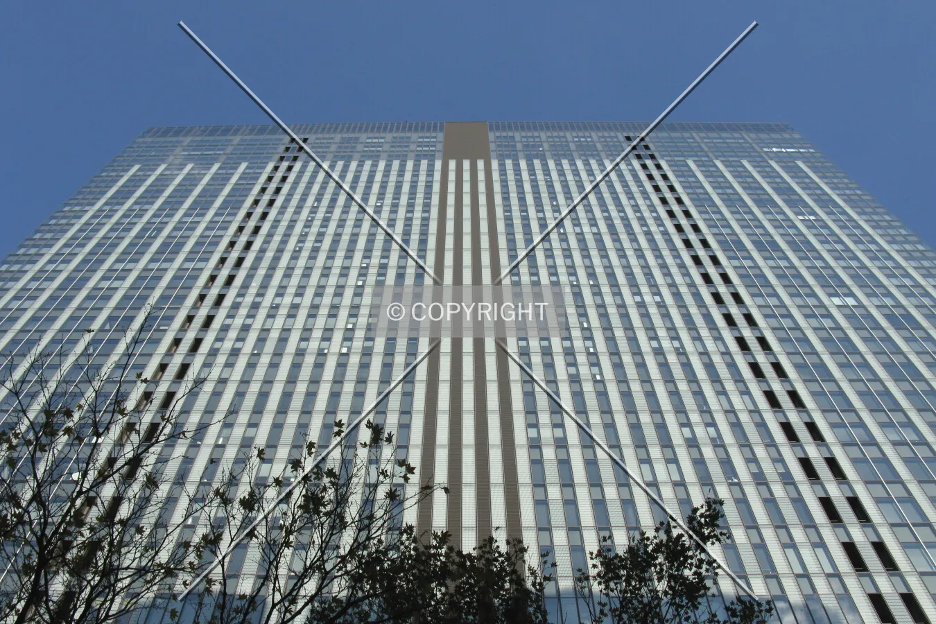 Looking up from the west