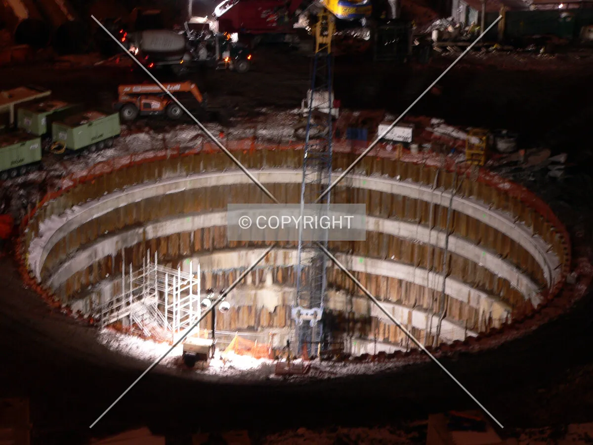 View of the core being illuminated