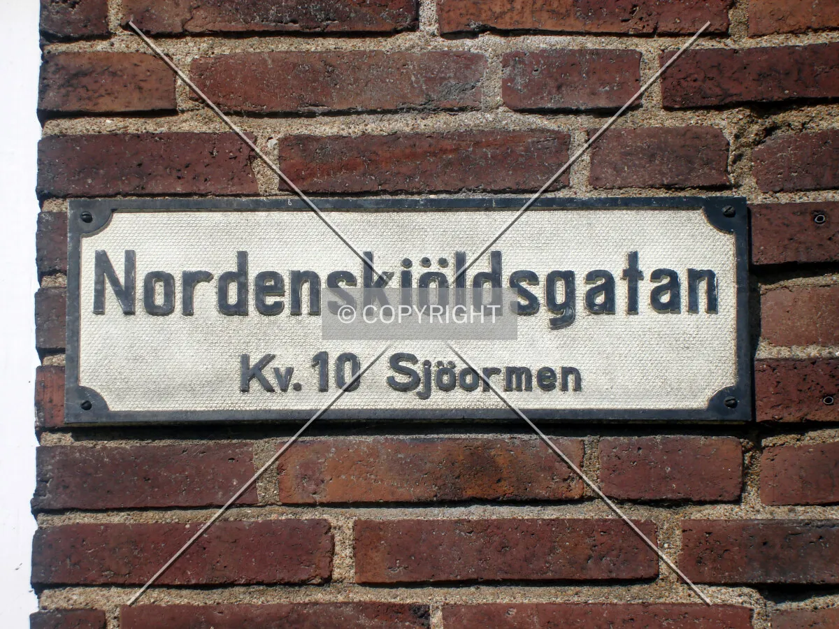 Typical street sign in Malmö