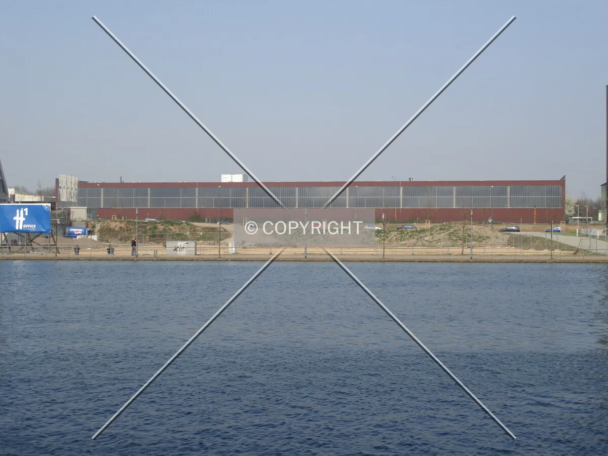 View from the opposite Innenhafen channel side