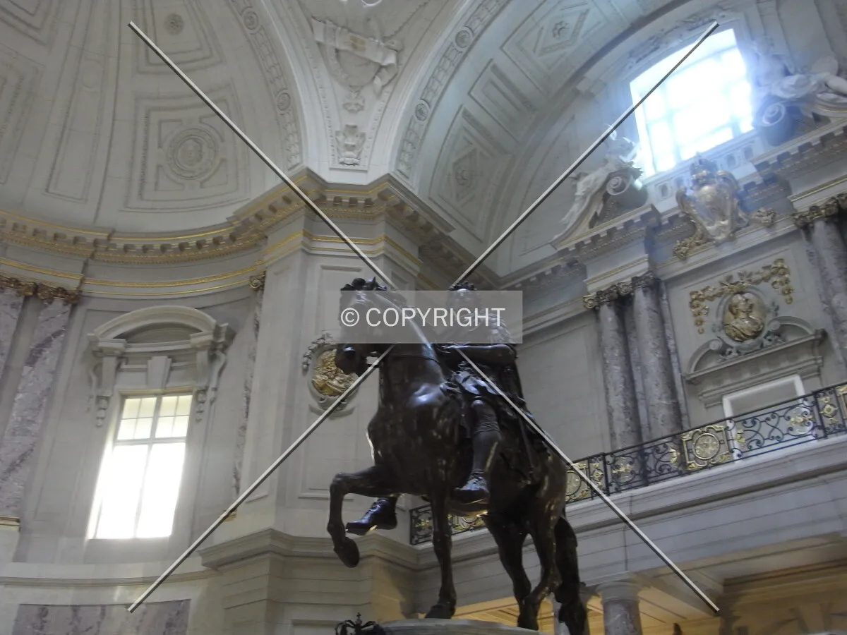 Bronze figure in entrance hall of Bode Museum