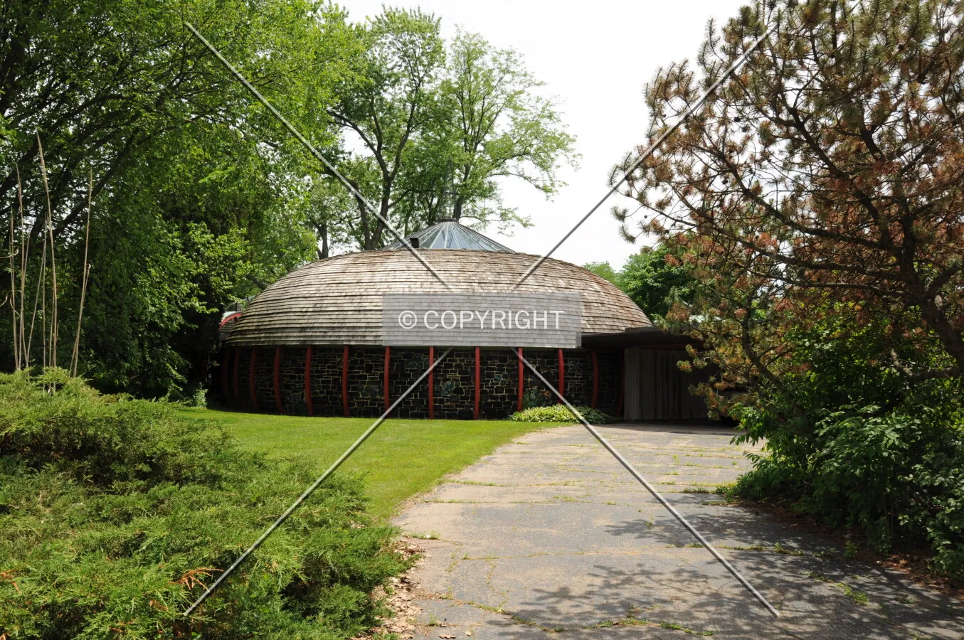 North driveway entrance