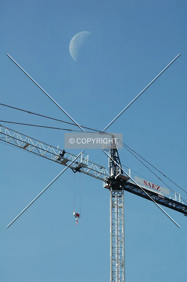 Crane working on the site