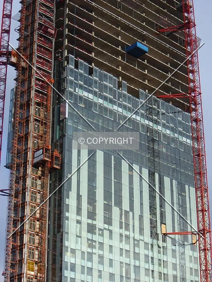 Close up view of the cladding