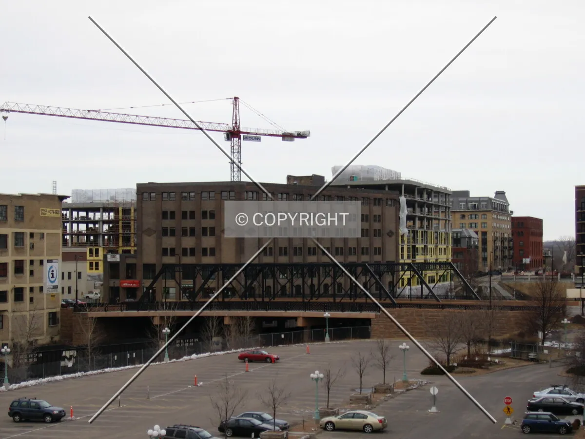 Conversion in progress with new construction behind
