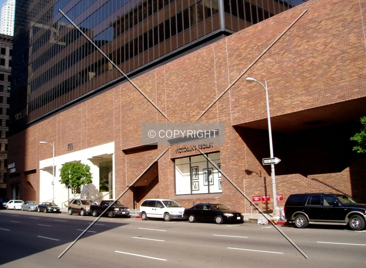 East side of the base, from the southeast on South Flower Street