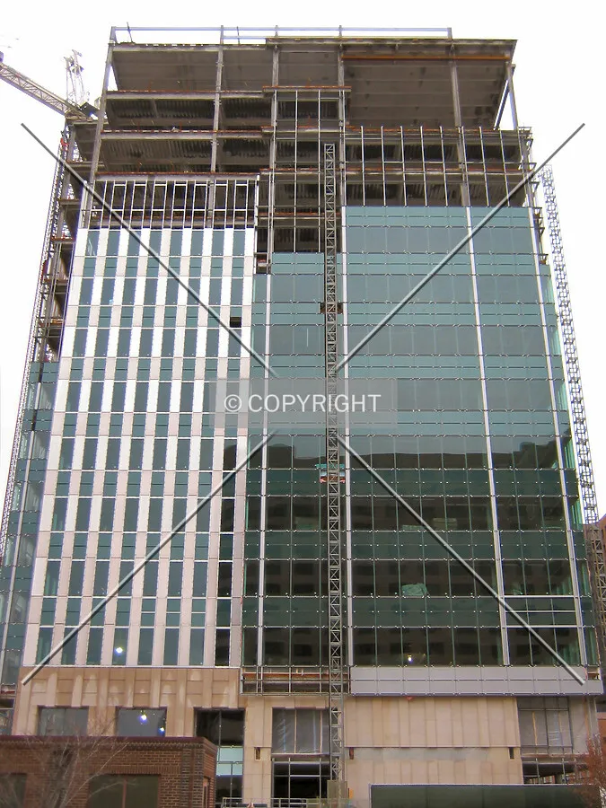Looking up the west facade