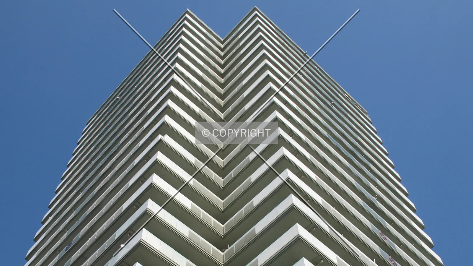 Looking up from the southwest