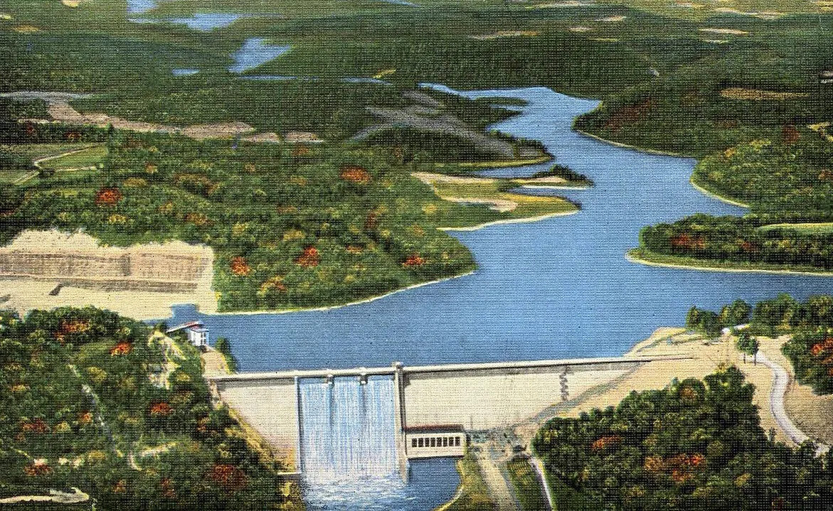 Vintage view from the southeast