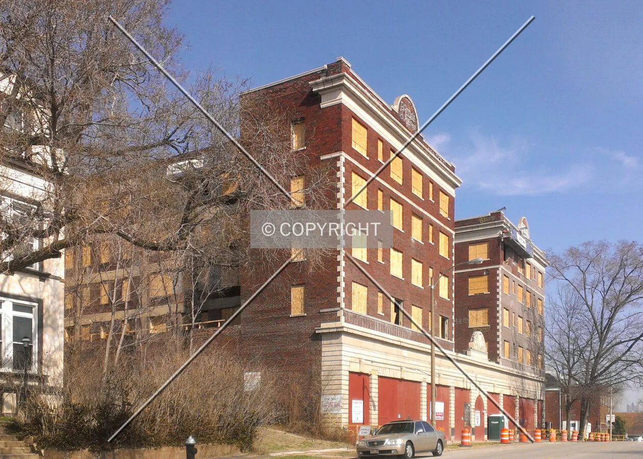 View from the southwest during renovation; March 30, 2014