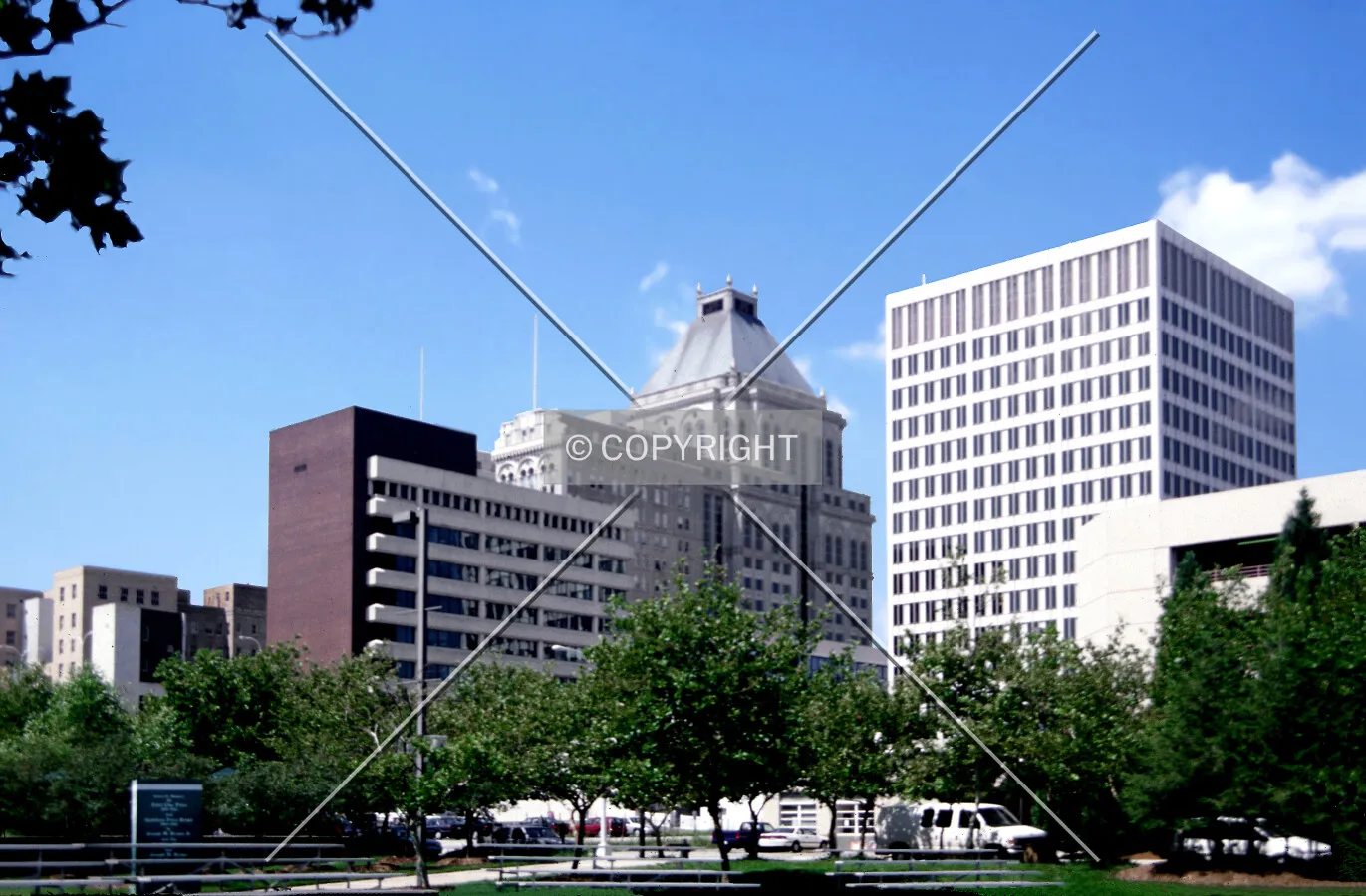 Downtown from the northeast