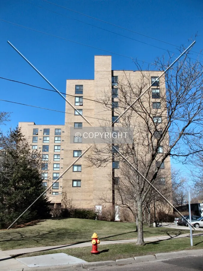View to the west from Madison Street