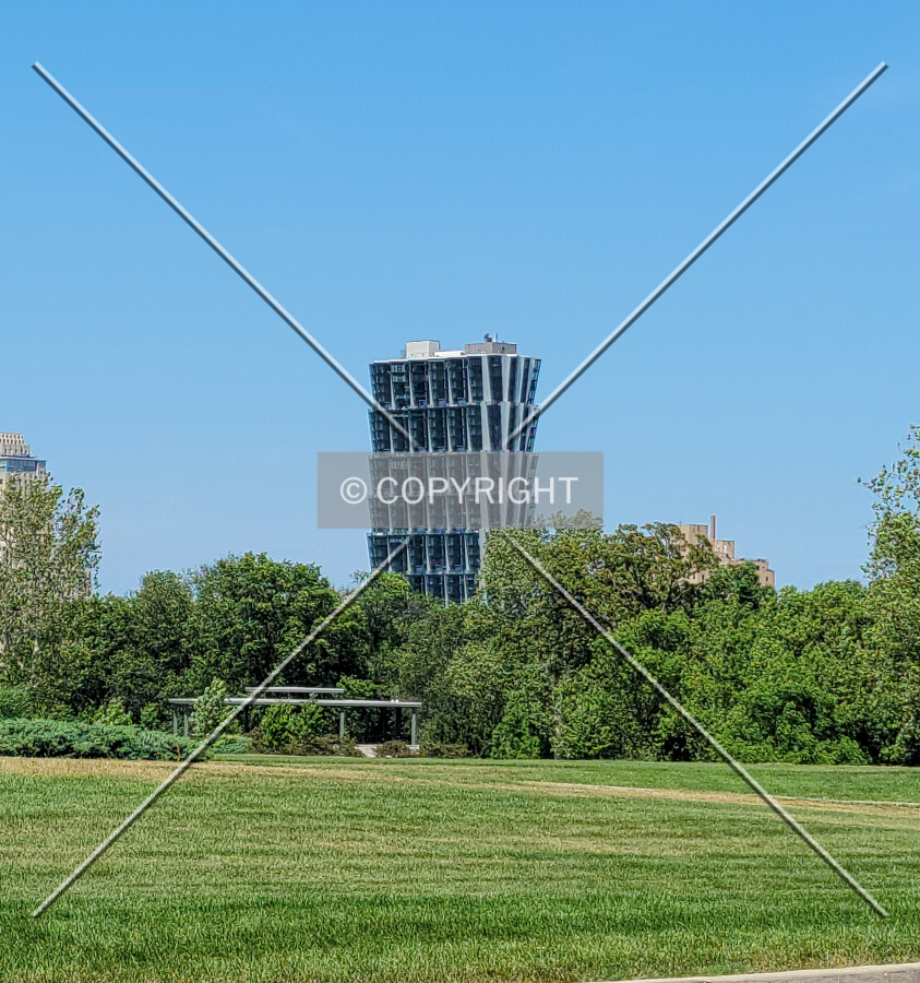 Distant view from Forest Park to the west; June 14, 2021