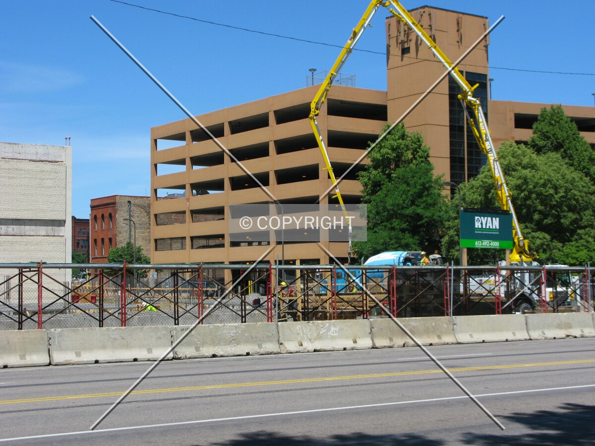 View to the northwest across Hennepin Avenue