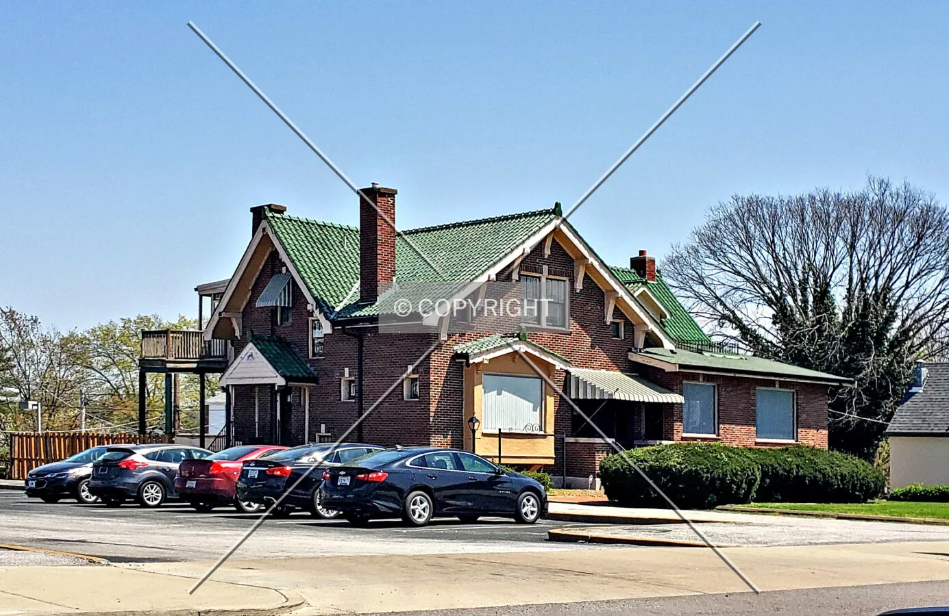 View from the southwest; April 17, 2019