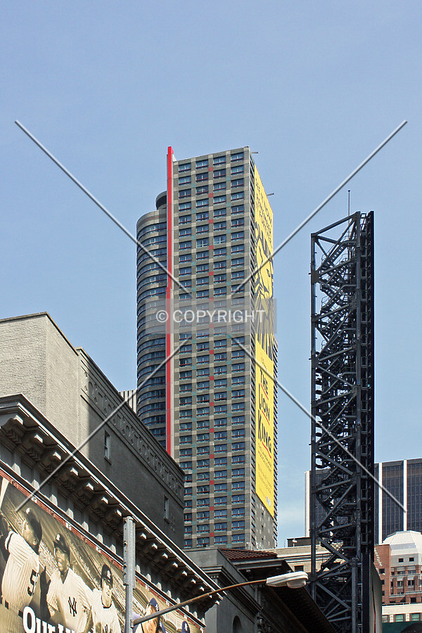 Distant view from the west; April 25, 2014