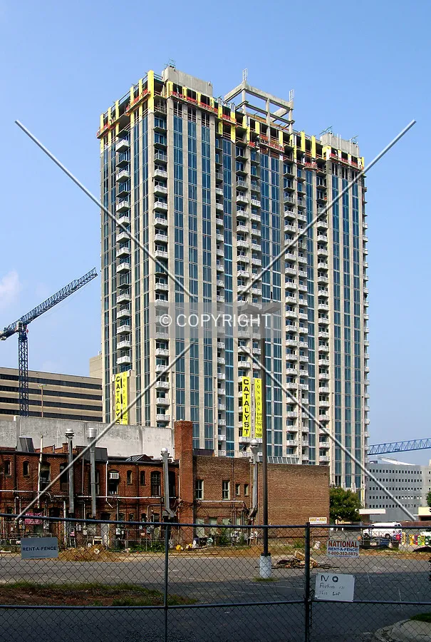 From South Tryon Street to the east