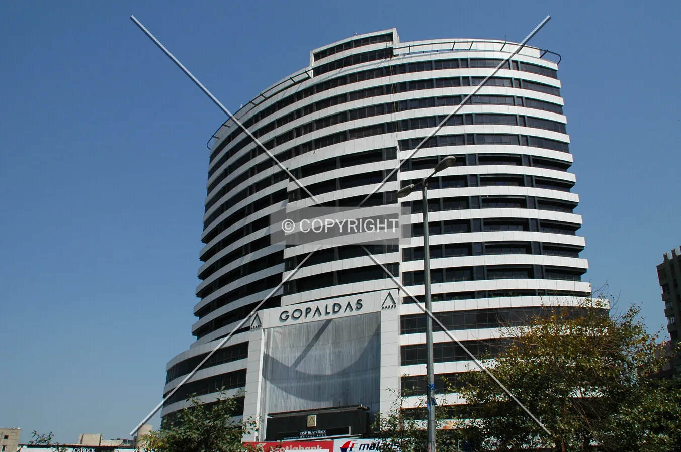 Looking up from Connaught Circus