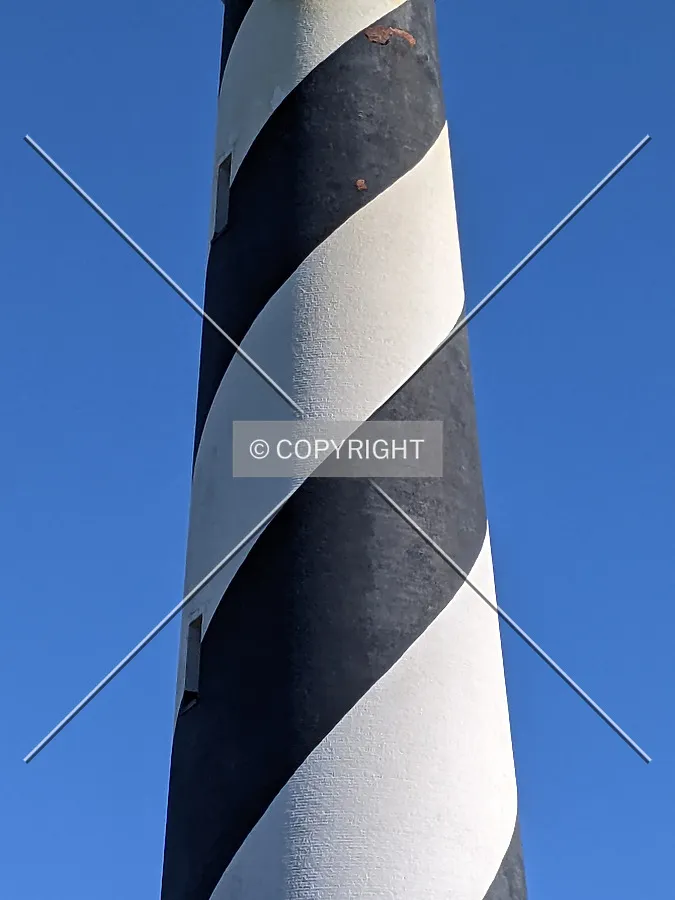 Detail of the famous, spiral, black and white painted bricks
