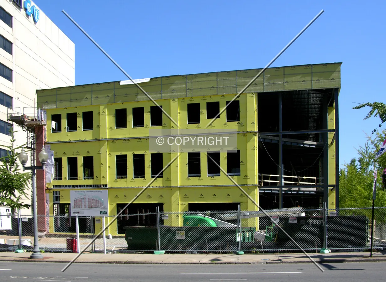From across South Jefferson Street to the west
