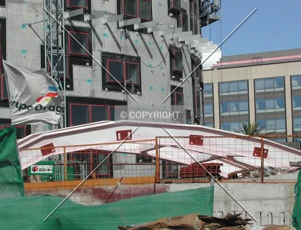 Another piece of the dome waiting to be lifted to the top